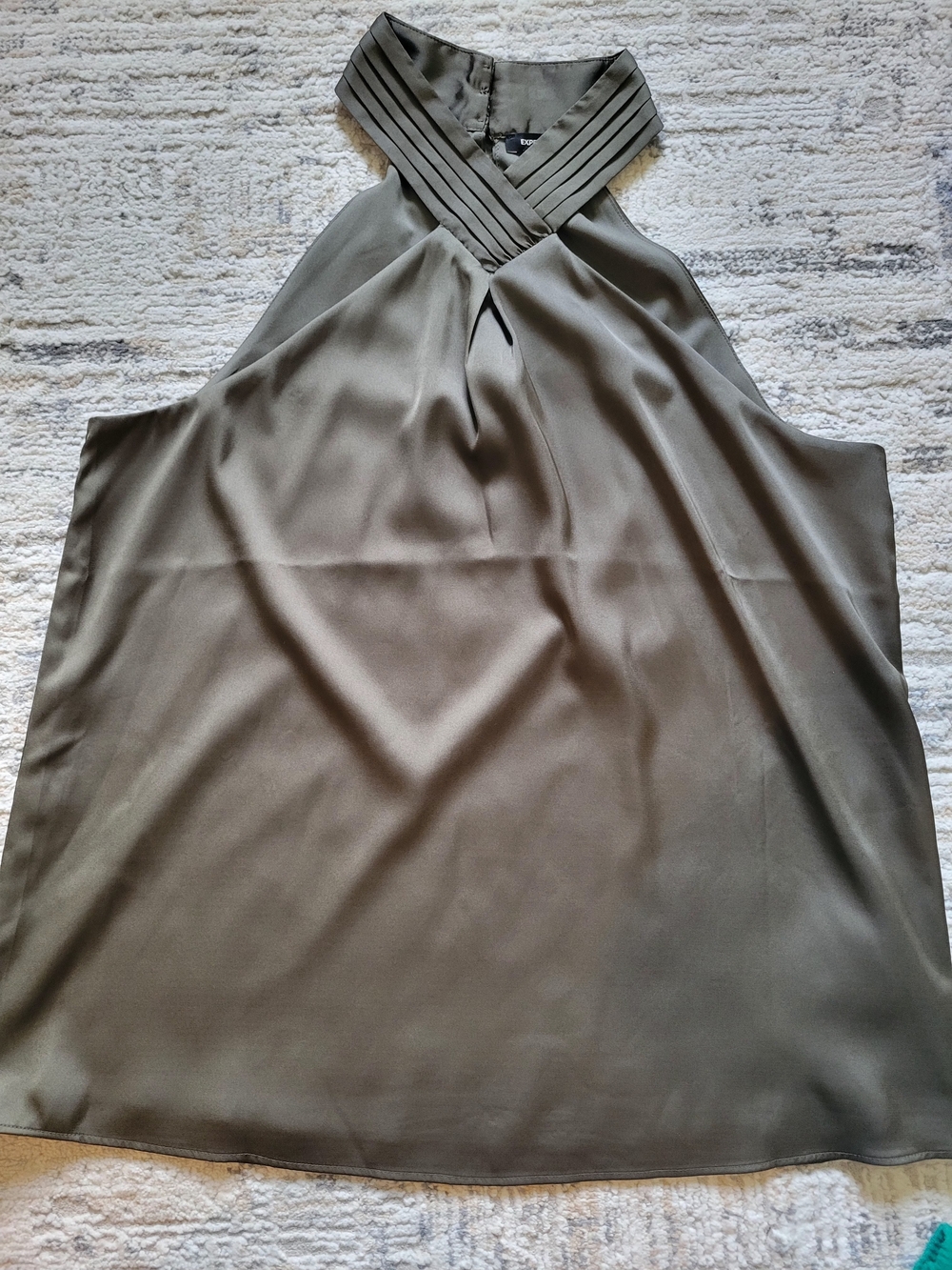 Express Olive Green Halter Neck Camisole
